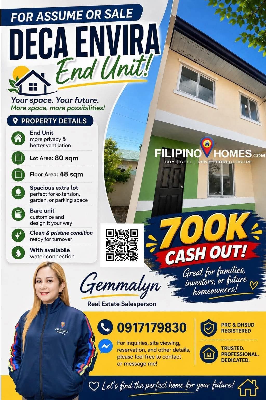 FOR ASSUME OR SALE – DECA ENVIRA (END UNIT!) in Bicol — real estate listing image 1