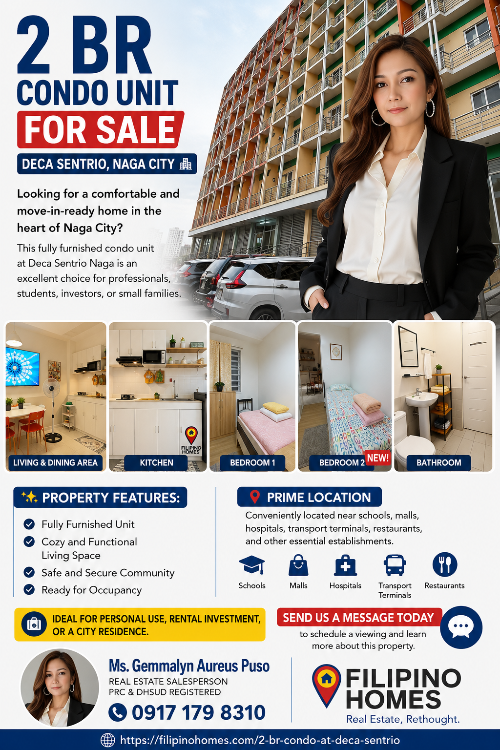 2 BR Condo Unit for Sale - Deca Sentrio! in Bicol — real estate listing image 1
